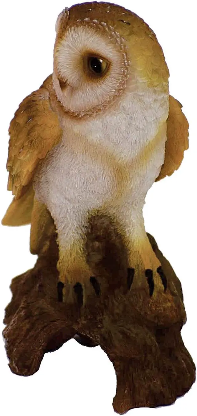 Alt view image 4 of 6 - Hi-Line Gift Small Barn Owl On Stump