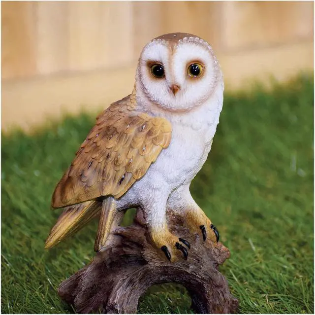 Alt view image 6 of 6 - Hi-Line Gift Small Barn Owl On Stump