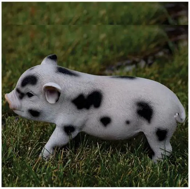 Alt view image 5 of 5 - Hi-Line Gift Standing Baby Pig with Black Spots