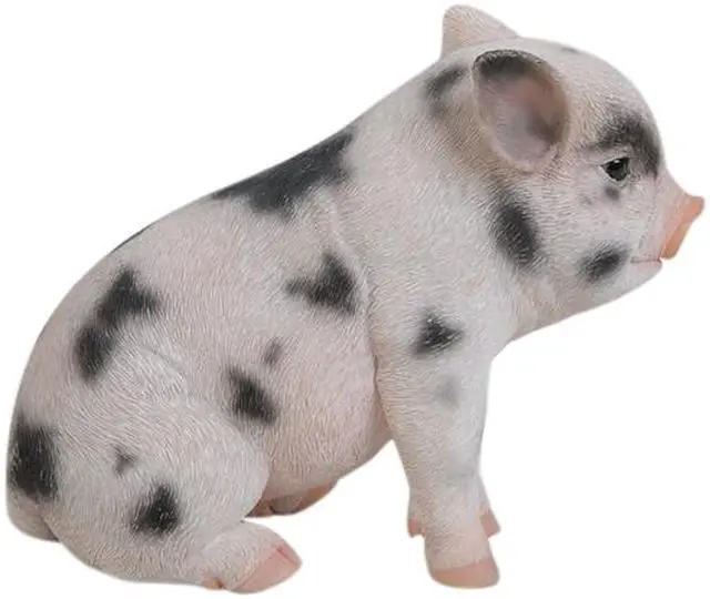 Alt view image 4 of 4 - Hi-Line Gift Sitting Baby Pig with Black Spots