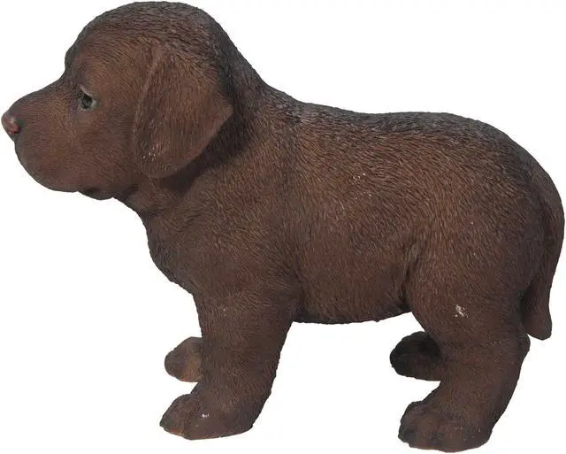 Alt view image 2 of 5 - Hi-Line Gift Chocolate Standing Labrador Puppy Statue