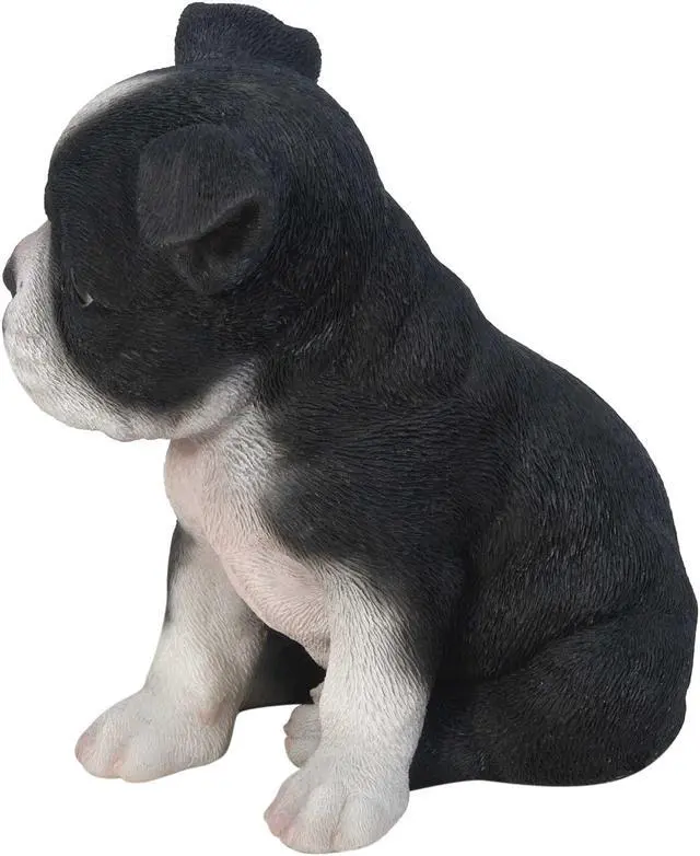 Alt view image 3 of 5 - Hi-Line Gift Boston Terrier Puppy Statue