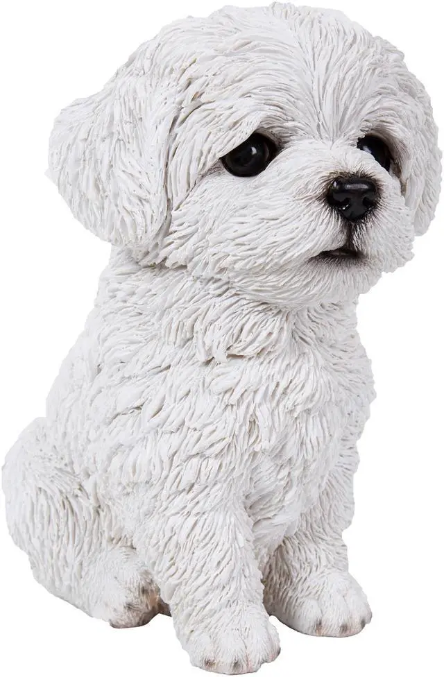 Alt view image 3 of 6 - Hi-Line Gift Maltese Puppy Statue