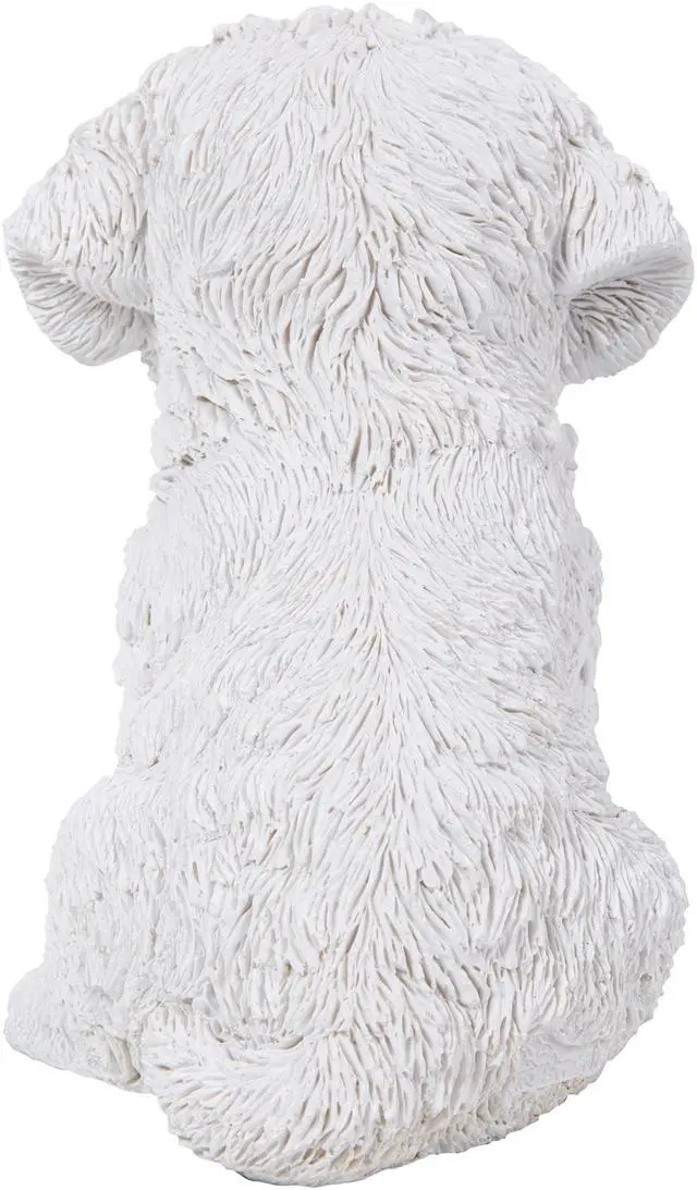 Alt view image 4 of 6 - Hi-Line Gift Maltese Puppy Statue