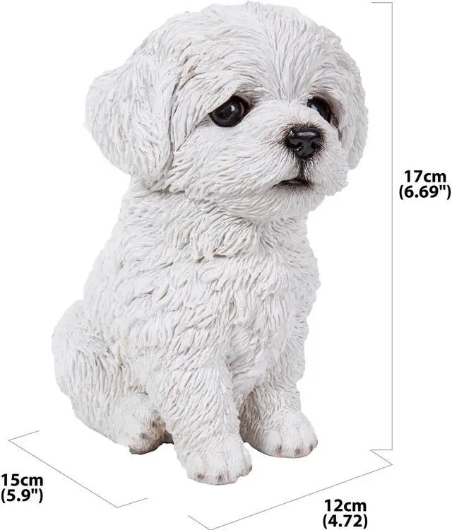 Alt view image 5 of 6 - Hi-Line Gift Maltese Puppy Statue
