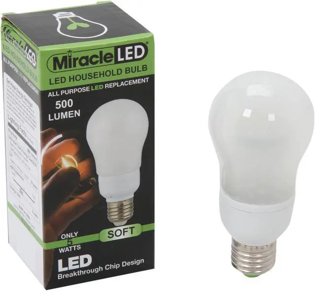 Alt view image 5 of 5 - MiracleLED 605064 60 W Equivalent Frosted Soft White LED Light Bulb