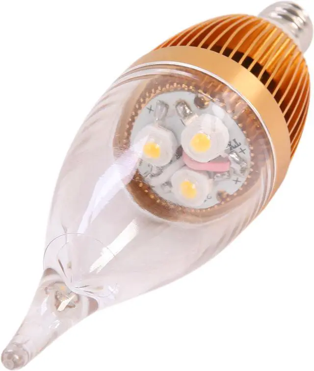 Alt view image 2 of 5 - MiracleLED 604510 45 Watt Equivalent Candelabra Clear Warm White LED Light Bulb