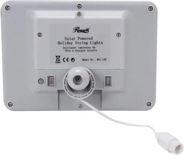 Alt view image 3 of 5 - Rosewill RSL-120 33' Solar Decorative String Lights, 100pcs White LED, White Cable