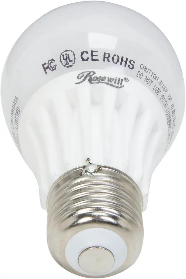 Alt view image 4 of 5 - ROSEWILL RL-W73001, A19 Non-Dimmable LED Light Bulb, E26 Base, 6.5 W, 50 W Replace, 560 Lumens, UL CE RoHS, 3000K, Warm White, Wide Beam Angle 230 Degree