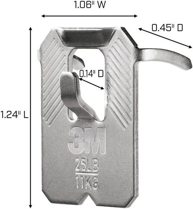 Alt view image 4 of 6 - 3M Claw Drywall Picture Hanger - Steel - 10/Pack 3PHKITM10ES