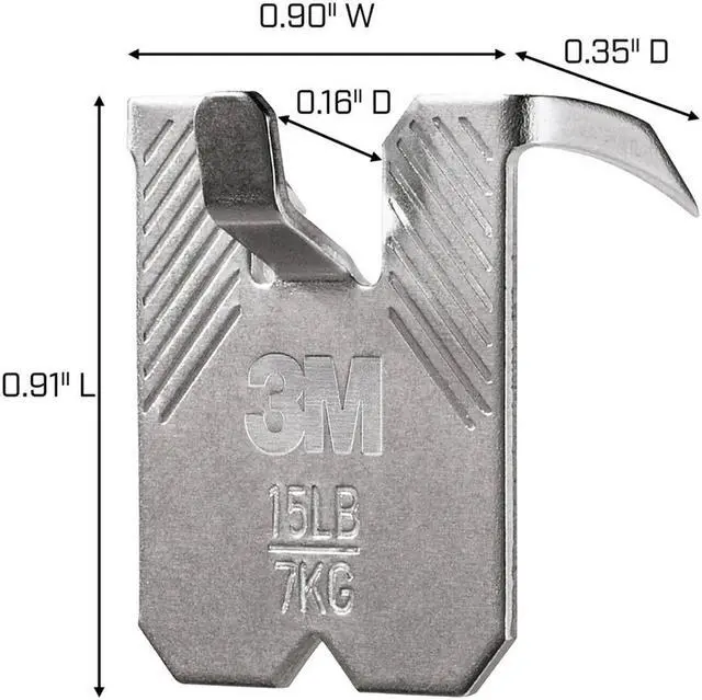 Alt view image 5 of 6 - 3M Claw Drywall Picture Hanger - Steel - 10/Pack 3PHKITM10ES