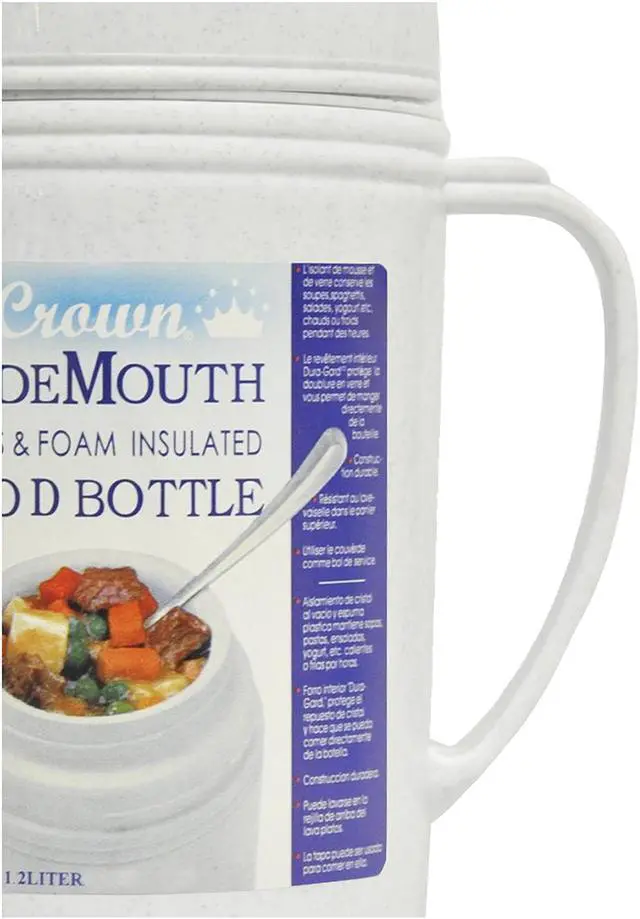 Alt view image 2 of 3 - Brentwood 40oz Vacuum Insulated Food Jar, White