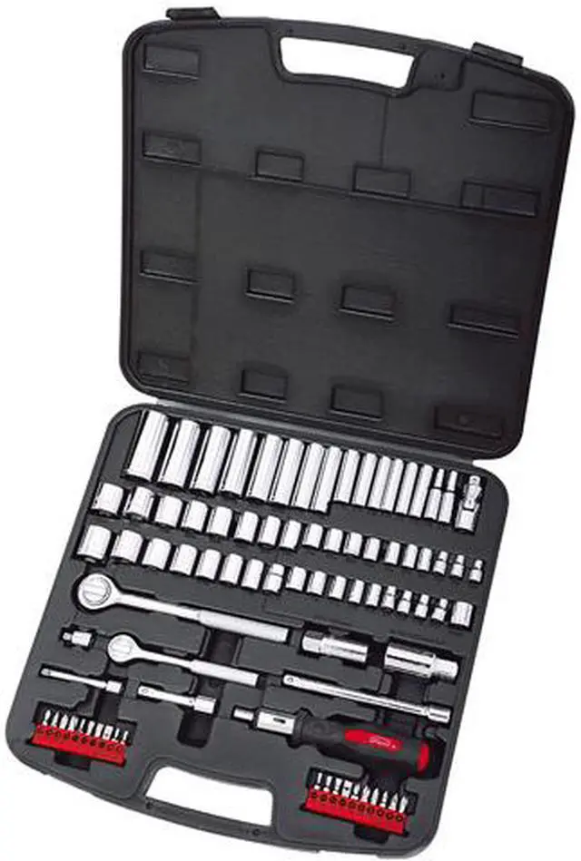 Main image of Apollo Precision Tools 54 Piece Roadside Tool Kit With Air Compressor And Car Vacuum Cleaner