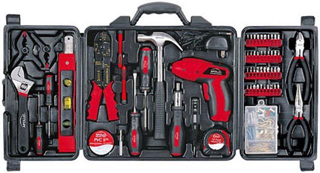 Apollo Tools DT0738 161 Piece Complete Household Tool Kit with 4.8