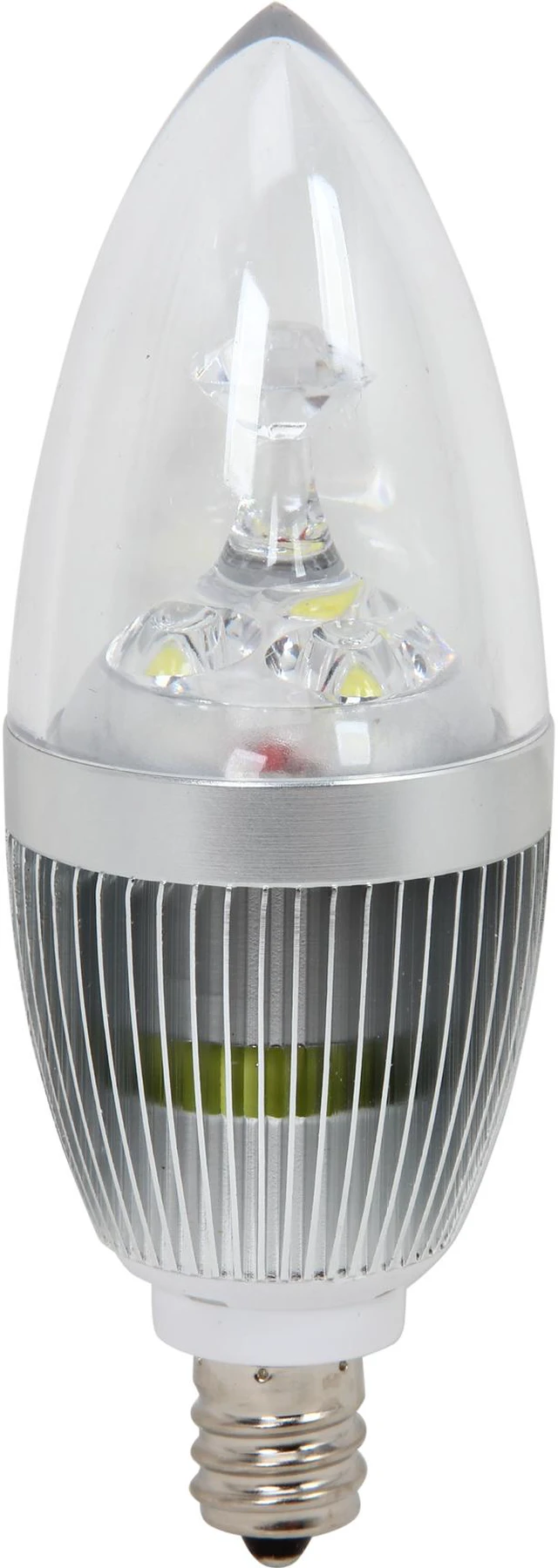 Main image of HitLights LED_CLCW3WE12 25 W Equivalent 3 Watt Cool White Candelabra LED Light Bulb, E12 Base