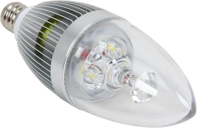 Alt view image 2 of 4 - HitLights LED_CLCW3WE12 25 W Equivalent 3 Watt Cool White Candelabra LED Light Bulb, E12 Base