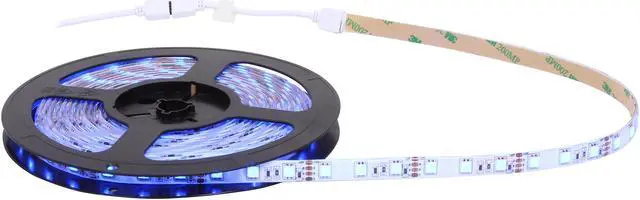 Alt view image 3 of 5 - HitLights Weatherproof RGB Color Changing SMD5050 High Density LED Light Strip Kit - 300 LEDs, 16.4 Ft Roll, Includes 60W Adapter and 44 Key Remote Controller - Color Change, 314 Lumens per foot, IP65