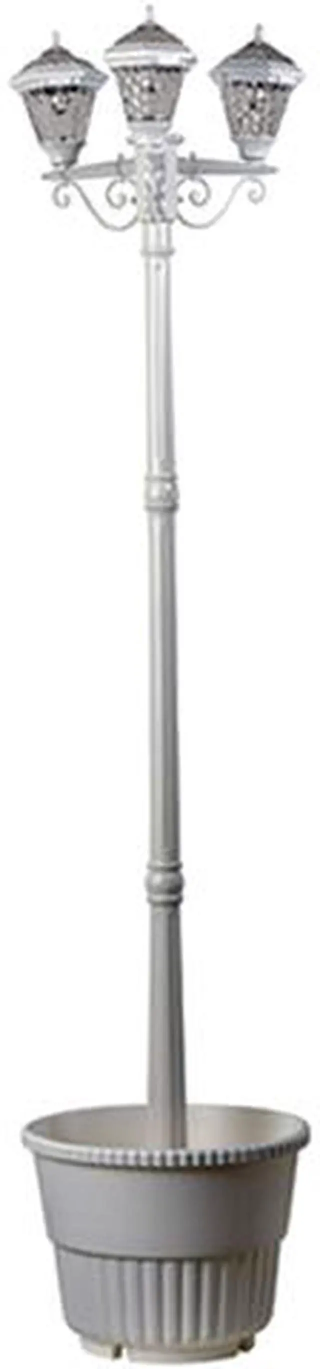 Main image of Westinghouse White 3-Head White Solar Post Lamp