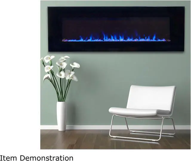 Alt view image 3 of 3 - Northwest LED Fire and Ice Electric Fireplace Heater with Remote - 54 Inch