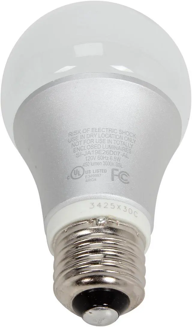 Alt view image 3 of 4 - SunSun Lighting A19 Non-Dimmable LED Light Bulb / E26 Base / 6.5W / 40W Replace / 450 Lumen / UL / 3000K / Soft White