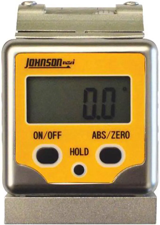 Main image of Johnson Level 1886-0400 Professional Magnetic Digital Angle Locator 3 Button with V-Groove and Level Vial
