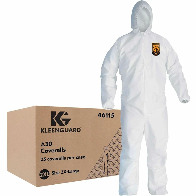 Main image of Ansell Health Splash & Particle Coveralls - 25 / Carton - 46115