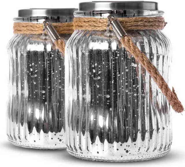 Main image of Home Zone Security Solar Lantern Lights: Rotating LED 2-Pack