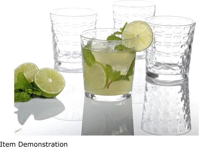 Main image of Gibson Home Great Foundations 4 Piece 13 Oz. DOF Glass Set, Squares