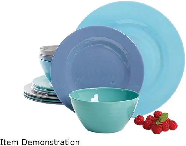 Alt view image 2 of 2 - Gibson 116936.12 12 Piece Dinnerware Set, Assorted Colors