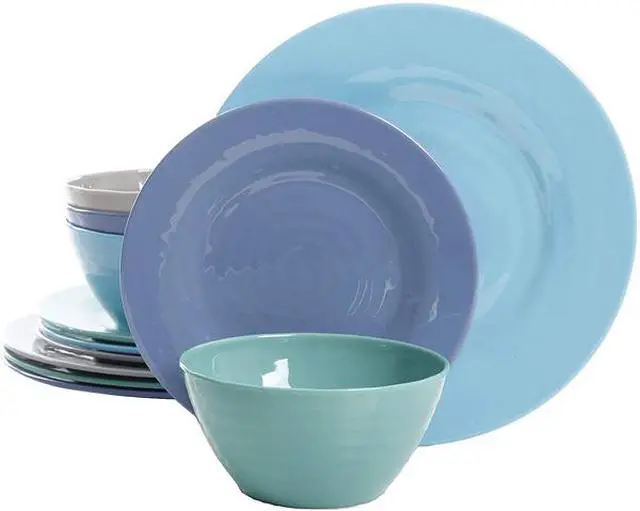 Main image of Gibson 116936.12 12 Piece Dinnerware Set, Assorted Colors