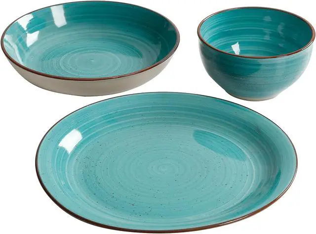 Alt view image 2 of 10 - Gibson Home 118379.12 Color Speckle 12 Piece Mix and Match Double Bowl Set, Assorted Colors