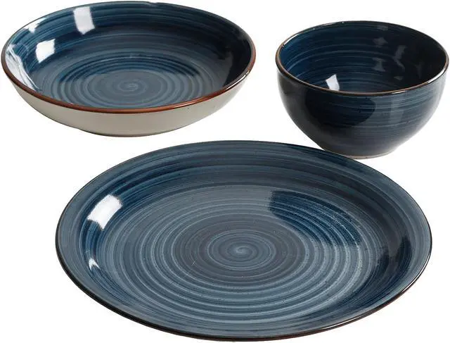 Alt view image 3 of 10 - Gibson Home 118379.12 Color Speckle 12 Piece Mix and Match Double Bowl Set, Assorted Colors