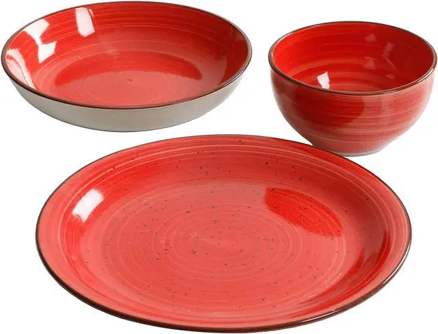 Alt view image 5 of 10 - Gibson Home 118379.12 Color Speckle 12 Piece Mix and Match Double Bowl Set, Assorted Colors