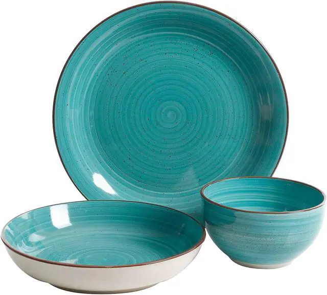 Alt view image 6 of 10 - Gibson Home 118379.12 Color Speckle 12 Piece Mix and Match Double Bowl Set, Assorted Colors