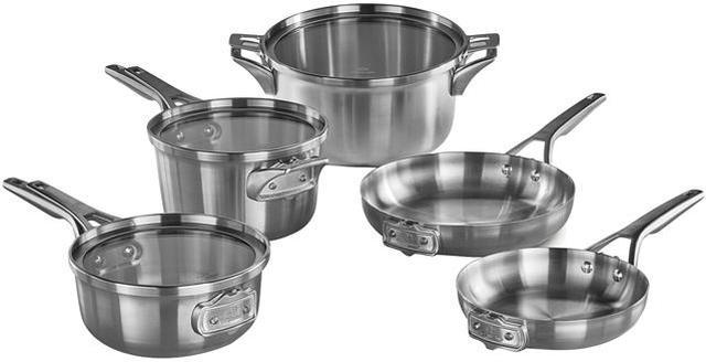 Calphalon 8-Piece Pots and Pans Set, Stainless Steel Kitchen Cookware with  Stay-Cool Handles, Dishwasher Safe, Silver
