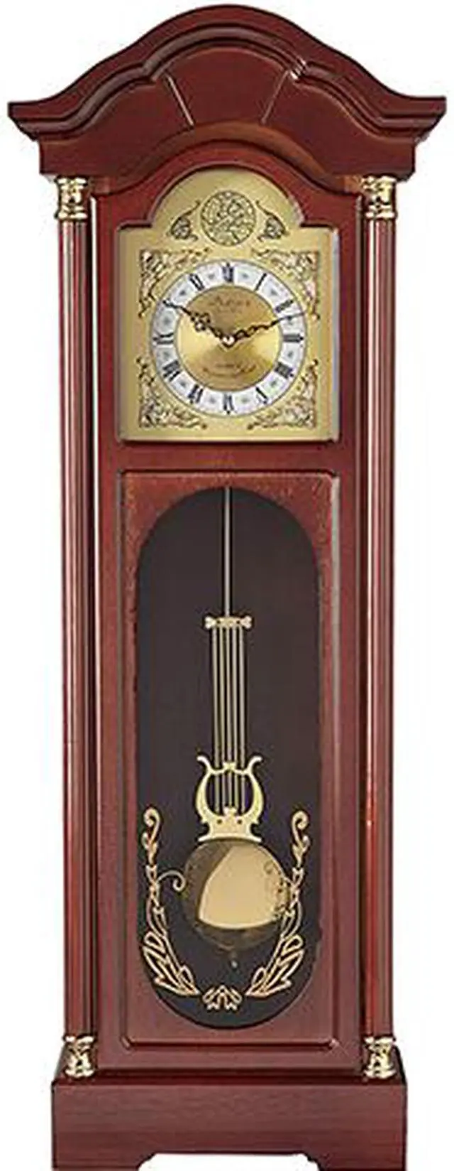 Main image of Bedford Clock Collection 33" Antique Cherry Oak Finish Chiming Wall Clock
