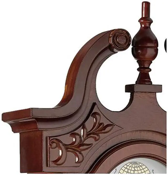 Alt view image 4 of 5 - Bedford Clock Collection 38" Grand Antique Chiming Wall Clock with Roman Numeral