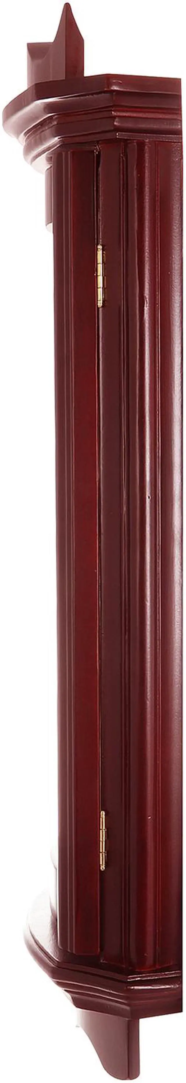 Alt view image 3 of 7 - Bedford Clock Collection Weathered Chocolate Cherry Wood 25 Inch Wall Clock with Pendulum