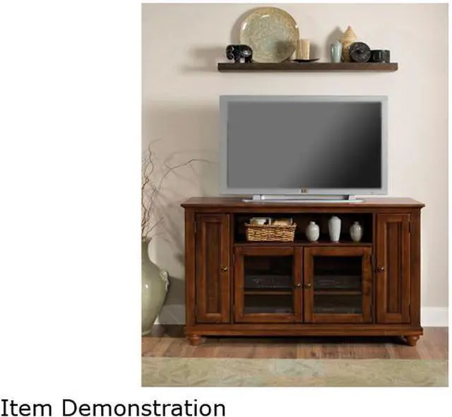 Alt view image 2 of 2 - Home Styles Chesepeake 5529-10 Transitional Cherry TV Credenza