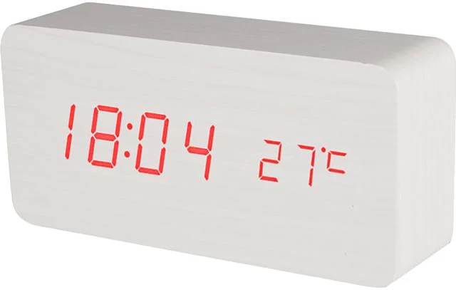 Baldr Sound Control Wooden Clock - Newegg.com