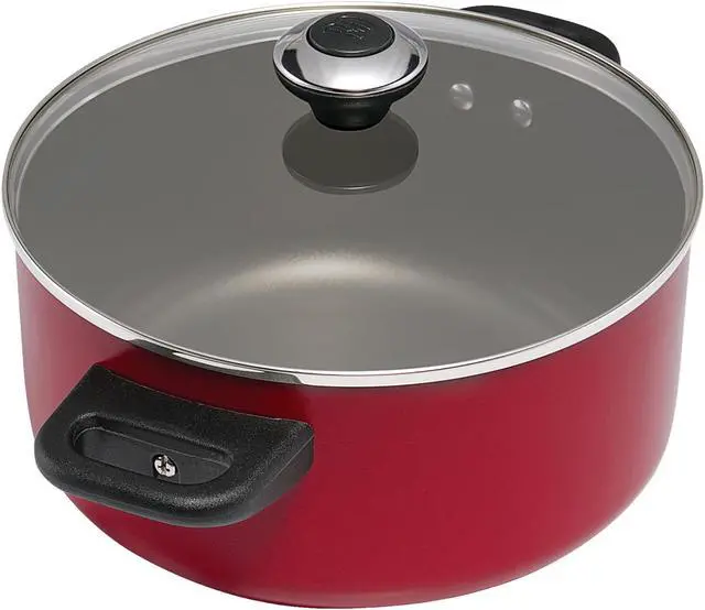 Alt view image 2 of 4 - Paula Deen Signature Dishwasher Safe Nonstick 11-Piece Cookware Set, Red