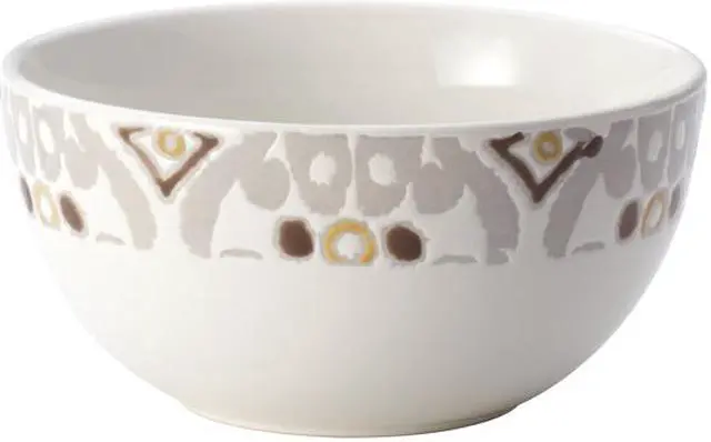 Alt view image 3 of 7 - Rachael Ray Ikat Stoneware Dinnerware Set, 16-Piece, Yellow/Gray