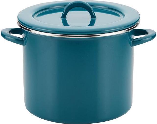 Rachael Ray, Enameled Cast Iron, Stock Pot, Blue