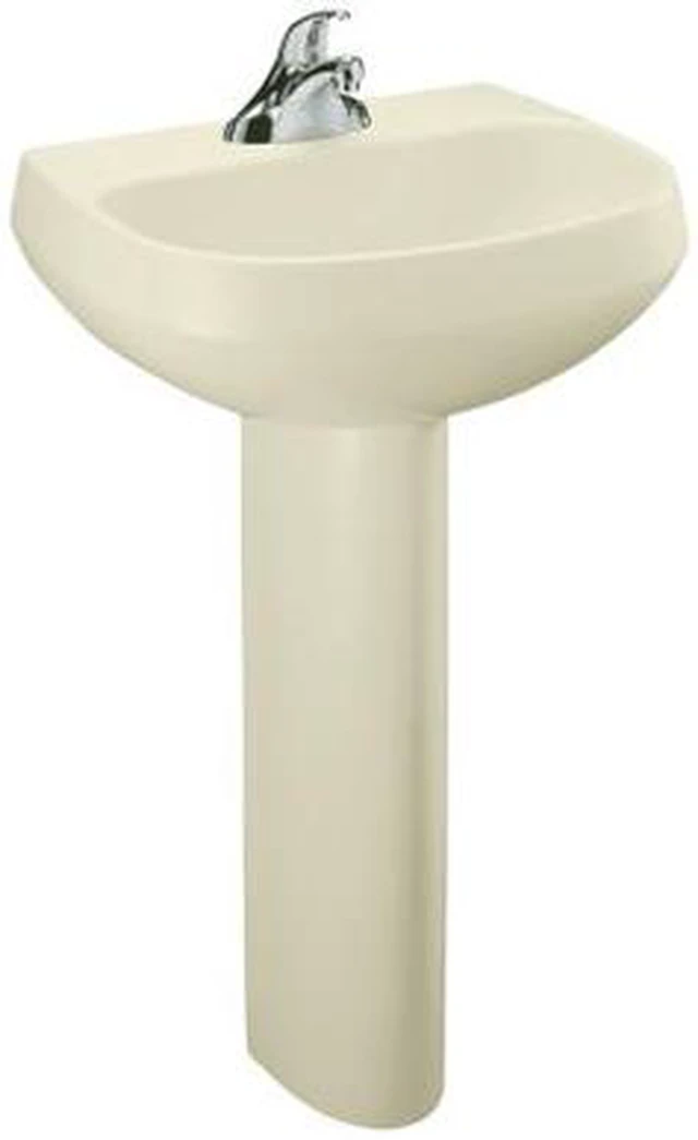 Kohler K-2019-47 Wellworth Pedestal Sink Base Only – Almond, Contemporary Style, Compatible With K-2296 Basin