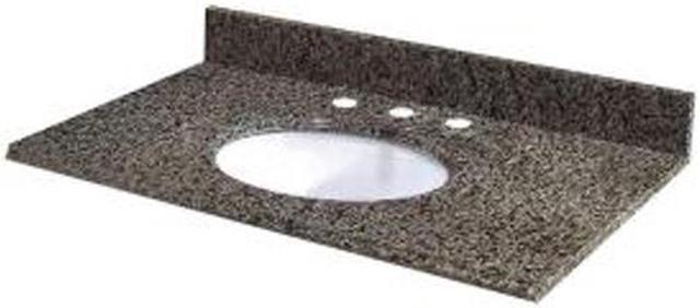 Main image of Pegasus 49829 49-Inch Quadro Granite Vanity Top with White Bowl and 8-Inch Spread