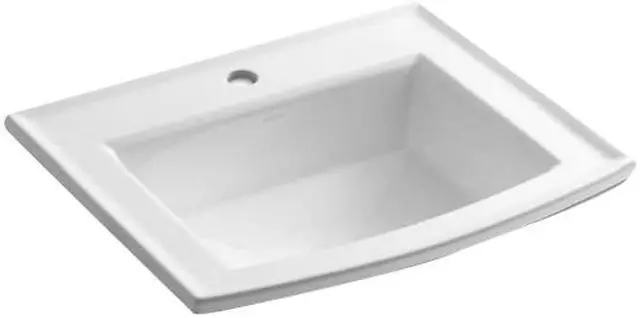 Main image of KOHLER K-2356-1-0 Archer Single-Hole Self-Rimming Lavatory Sink, White