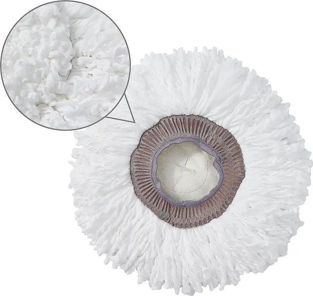Alt view image 2 of 4 - True & Tidy 2pc Round Mop Pad Replacement Set for SPRAY-360 Clean Everywhere Spray Mop Kit