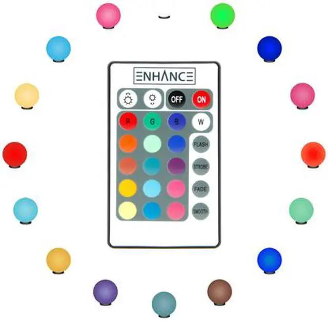 Alt view image 4 of 4 - ENHANCE Color Changing Mood Light 7.9" Energy Lamp with Remote , Battery or AC Adapter Power & Glass Design- Perfect for Yoga , Meditation , Therapy & More
