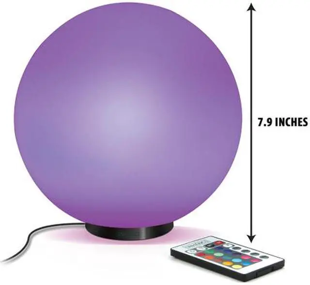 Alt view image 2 of 4 - ENHANCE Color Changing Mood Light 7.9" Energy Lamp with Remote , Battery or AC Adapter Power & Glass Design- Perfect for Yoga , Meditation , Therapy & More