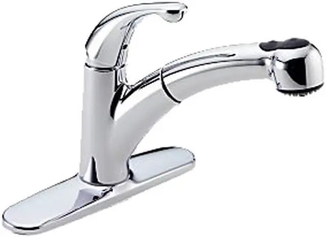 Main image of DELTA 467-DST Palo Single Handle Pull-Out Kitchen Faucet